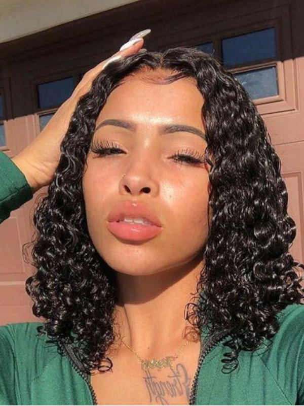 Deep Wave Bob Style Lace Front Wig