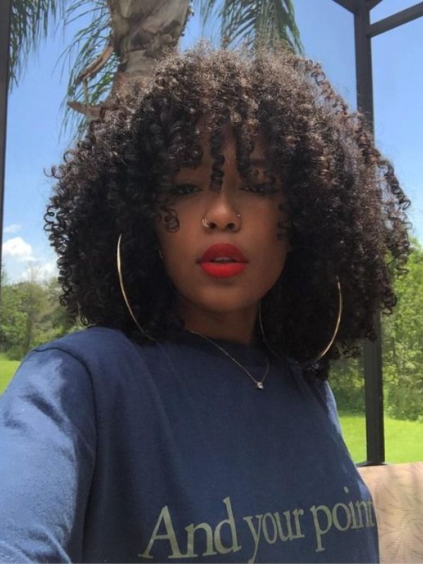 Natural Curly Virgin Hair BOB Lace Front Wig