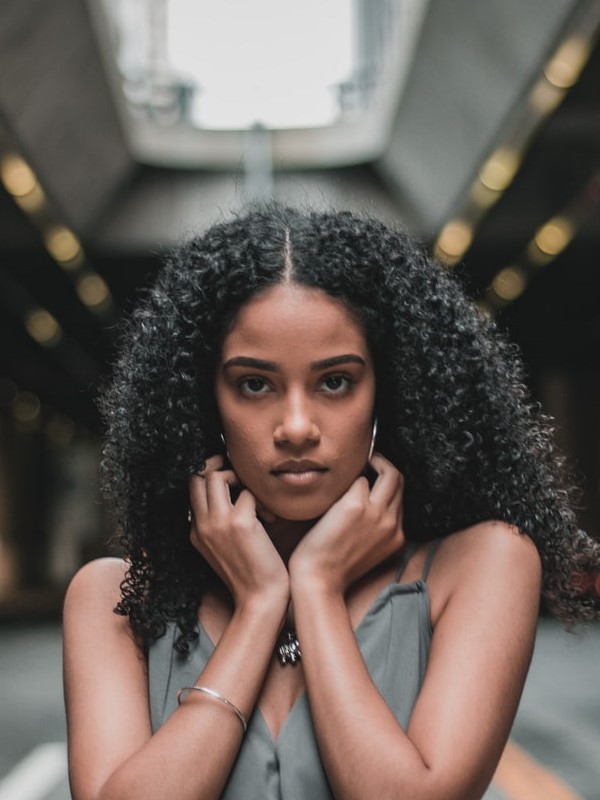 Natural Curly Virgin Hair Lace Front Wig