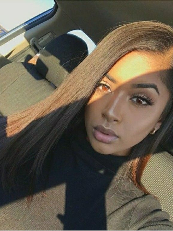 Silky Straight Virgin Hair Lace Front Wig
