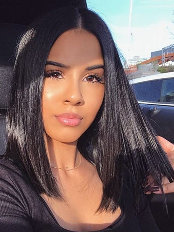 Silky Straight Bob Style Lace Front Wig