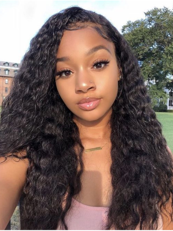 Water Wave Long Hair Lace Front Wig